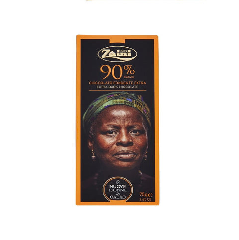 Zaini Tavoletta cioccolato fondente extra 90% dark chocolate 75gr