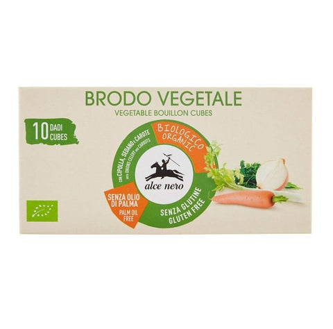 Alce nero Dado vegetale biologico Organic vegetable stock cube 100g