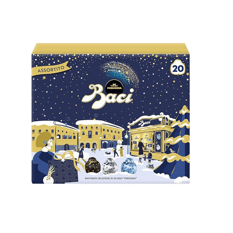 Perugina Baci Assortito Assorted Chocolates Classic, Milk and Extra Dark 70% 250g Gift Box