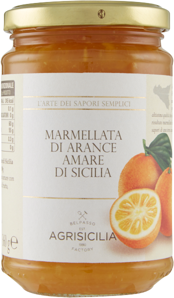 Agrisicilia Marmellata Di Arance Amare di Sicilia Agrisicilia Sicilian Bitter Orange Marmalade 360gr