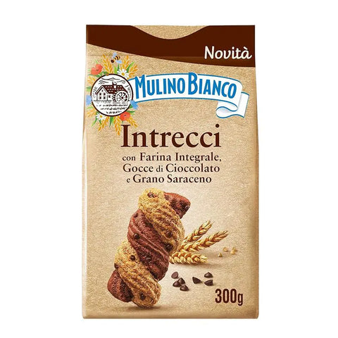Mulino Bianco Intrecci Biscuits with wholemeal flour, chocolate chips and buckwheat 300g