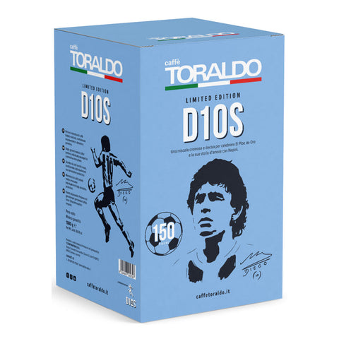 Toraldo D10S Limited Edition Napoli Maradona Coffee Pods 150 ESE