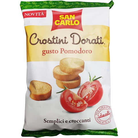 San Carlo Crostini Dorati al gusto di Pomodoro Tomato-flavoured Croutons 75g