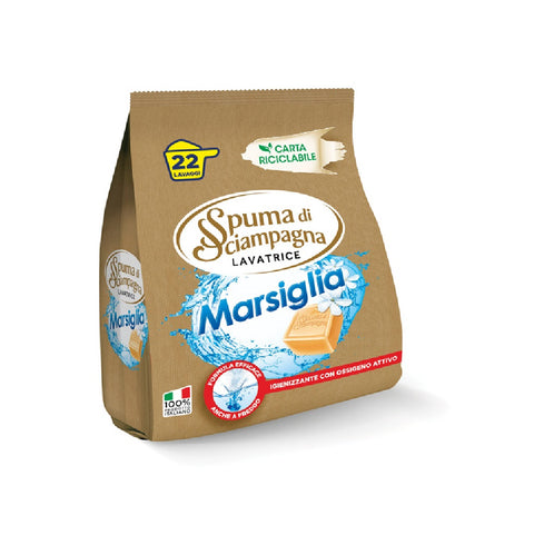 Spuma di Sciampagna detersivo in Polvere Marsiglia Powdered detergent Marseille 990gr