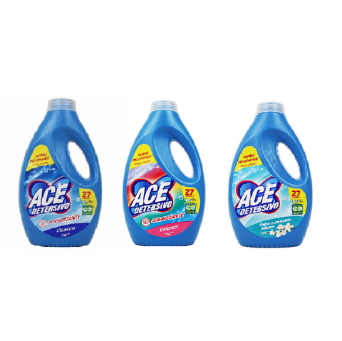 Test pack ACE Detersivo Igienizzante Liquido lavatrice Liquid detergent 3x1350ml