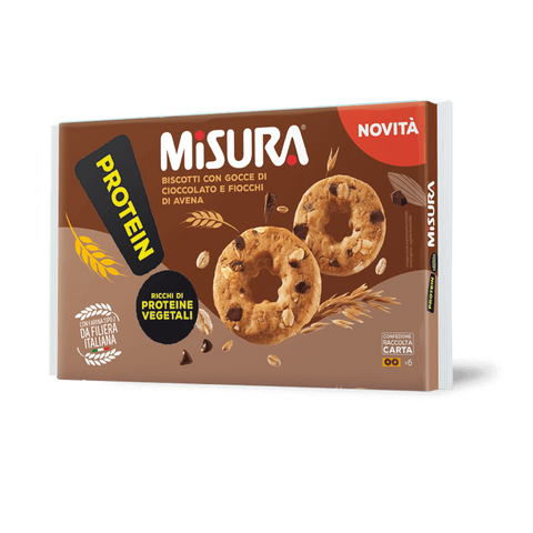 Misura Protein biscotti con gocce di cioccolato e avena 260gr - Misura Protein cookies chocolate chip cookies