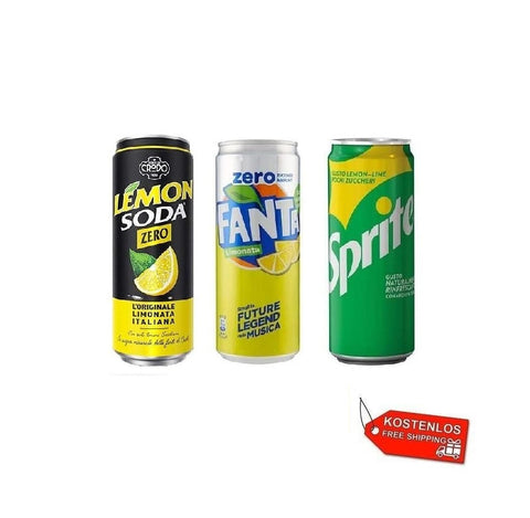 Testpack 3in1 Fanta Lemon zero Lemonsoda zero Sprite soft Carbonated Drinks (72x33cl)
