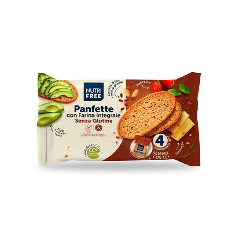 Nutri Free Panfette con Farina Integrale Slices of gluten-free wholemeal bread 340g
