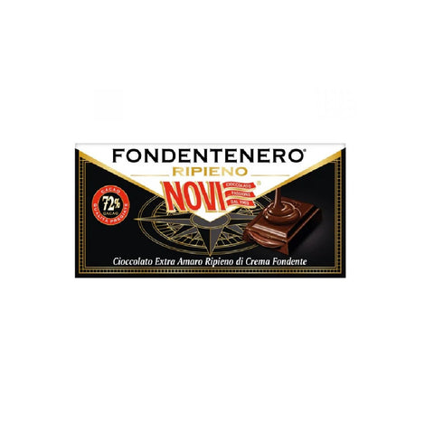Novi Fondentenero Ripieno Extra bitter chocolate filled with dark cream 105g