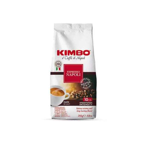 Kimbo Espresso Napoli Caffè in Grani Dark roasted coffee beans, Napoli coffee 250g