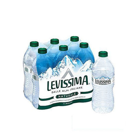 Levissima Acqua Minerale Naturale  Natural still water-  6 Bottles x 500 ml