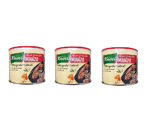 Knorr Brodo Granulare Manzo 100% natural Beef Granulated Broth 3x135g Gluten Free