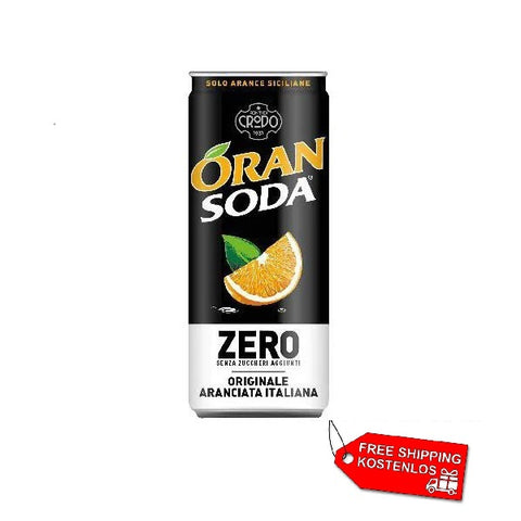 24x Oransoda Zero italian lemon soft drink 33cl
