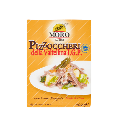 5x Moro Pasta Pizzoccheri Tagliatella corta pasta with wholemeal buckwheat flour 500gr