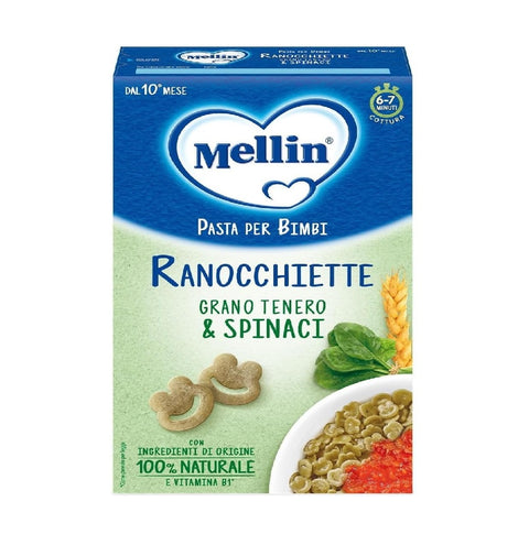 Mellin Ranocchiette di grano tenero e spinaci Noodles for children 280 g