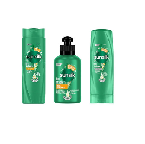 SUNSILK Set Shampoo + balsamo + crema districante Ricci Da Sogno Shampoo + conditioner + detangling cream for curly hair