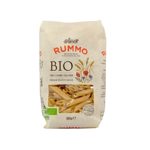 Rummo Penne Rigate N.66 Bio Integrale 100% Italian wheat pasta 500g