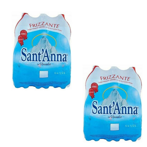 Sant'Anna Minerale Naturale Frizzante Vinadio Natural mineral water 12 x 1.5 lt