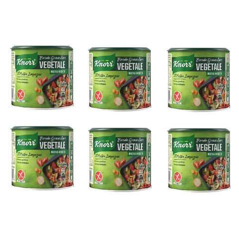 Knorr Brodo Granulare Vegetale Nuova Ricetta Vegetable Granulated Broth 6x150g Gluten & Lactose Free