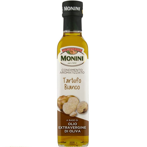 Monini Olio Extra Vergine di Oliva Aromatizzato al Tartufo bianco Extra Virgin Olive Oil Flavored with White Truffle 250ml