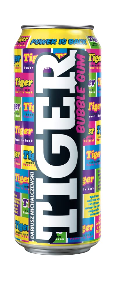 Tiger Energy Drink Bubble Gum energy drink with chewing gum flavor 500ml