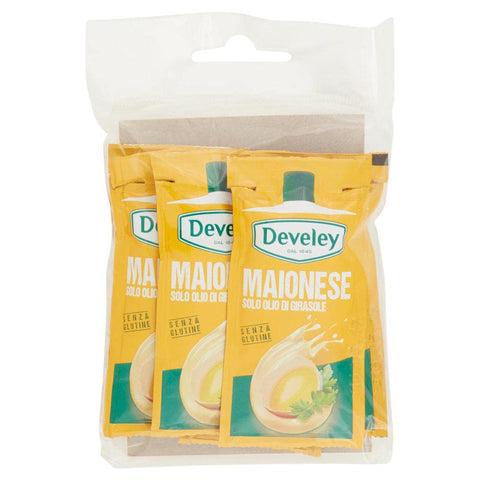 Develey Maionese Mayonnaise with Sunflower Oil, Gluten-Free Seasoning Sauce Pack of 10 sachets consisting of 6 single doses of 15ml