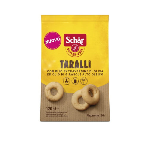Schär Gluten Free Taralli with Extra Virgin Olive Oil Salty Snack Gluten Free 120g