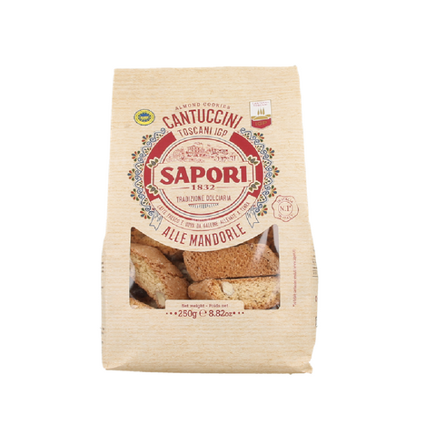 Sapori Cantuccini Toscani IGP Alle Mandorle 250g - Flavors Tuscan Cantuccini IGP With Almonds