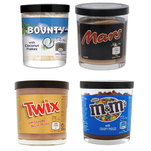 Test pack spreadable cream Mars Twix M&m's Bounty 4x200g