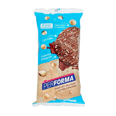 Performa Wholemeal Rice Snacks with Milk Chocolate and Hazelnuts Wholemeal 142g