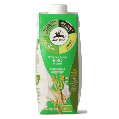 Alce Nero Bevanda Biologica Vegetale a Base di Riso Organic Rice-Based Vegetable Drink 500ml