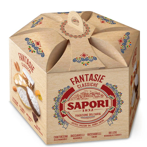 Sapori Fantasie Classiche Reiche Auswahl an Backwaren Italienische Weihnachtsspezialitäten 381g Packung