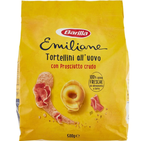 Barilla Emiliane Tortellini al prosciutto crudo Egg Pasta 500g