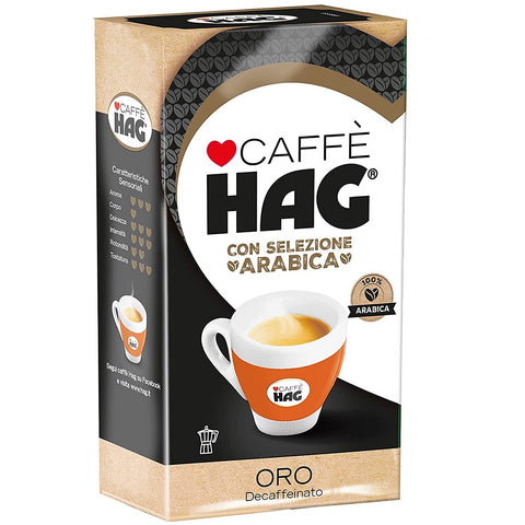 Hag Gusto Oro Decaffeinated Ground Coffee Gold Taste 100% Arabica 250 gr