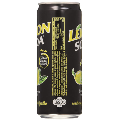 48x Lemonsoda Italian lemon soft drink 33cl disposable cans