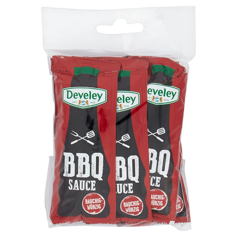 Develey Barbecue Sauce Smoky Flavor Seasoning Sauce Pack of 10 sachets consisting of 6 single doses of 15ml