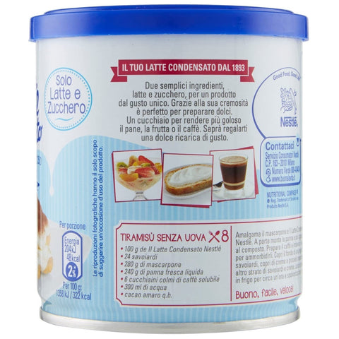 Nestlé il latte condensato condensed milk creamy ingredient for desserts sweetened concentrated whole milk 397g