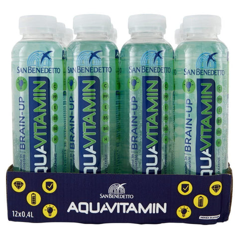12x San Benedetto Aquavitamin Brain up water with KIWI, APPLE AND POMEGRANATE PET bottle 40cl