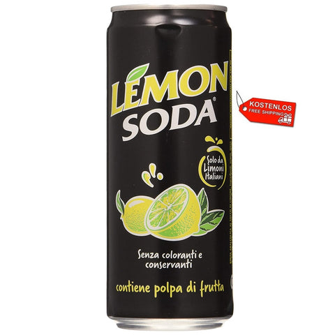 72x Lemonsoda Italian lemon soft drink 33cl disposable cans