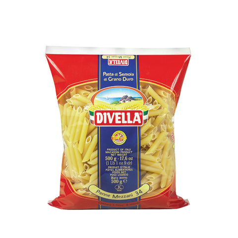 Divella Penne Mezzani n°34 Pasta 500g