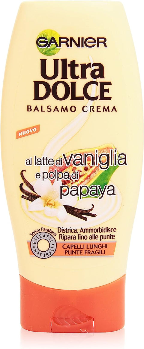 GARNIER Balsamo Ultra Dolce Al Latte Di Vaniglia E Polpa Di Papaya Balm With Vanilla Milk And Papaya Pulp 200ml