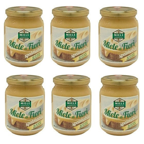 Ambrosoli Miele di Fiori Flowers Honey Spreadable 500g - Italian Gourmet UK