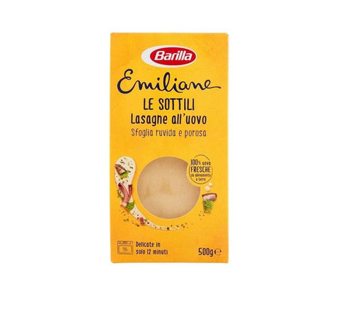 Barilla Emiliane Lasagne Le Sottili all'Uovo italian Pasta with Egg 500g - Italian Gourmet UK