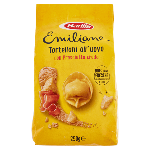 Barilla Pasta Barilla Emiliane Tortelloni con prosciutto crudo e parmigiano egg pasta 250g 8076809539081