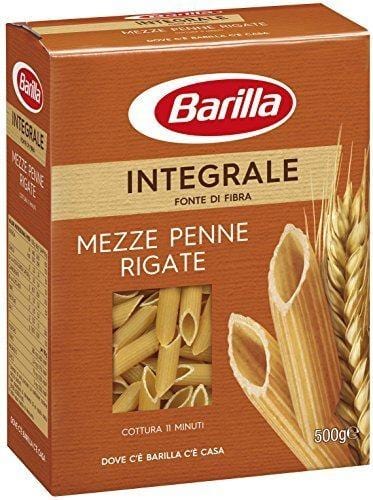 Barilla Mezze Penne Rigate Whole wheat Italian Pasta 500 g - Italian Gourmet UK