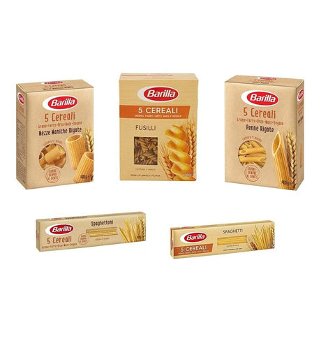 Test pack Barilla 5 Cereali italian cereals pasta 5x400g - Italian Gourmet UK