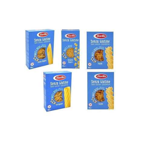 Test Pack Barilla italian Pasta Gluten Free 5x packs (4x400g 1x300g) - Italian Gourmet UK