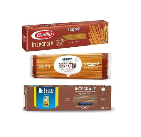 Test package 3in1 wholemeal spaghetti Barilla De Cecco Misura Italian pasta (3x500g) - Italian Gourmet UK