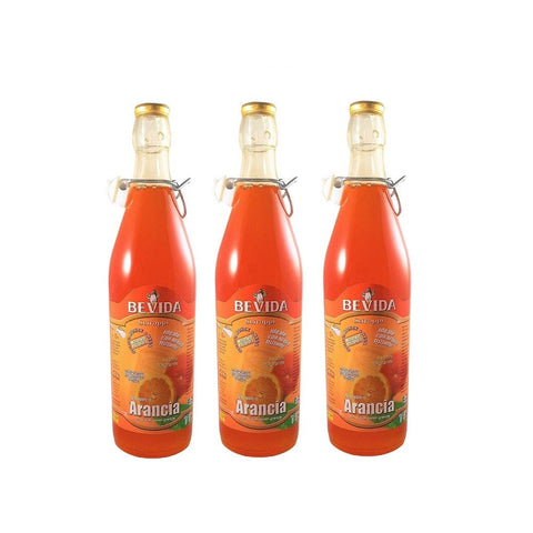 Bevida Sciroppo di Arancia Orange Syrup Glass Bottle 1Lt - Italian Gourmet UK
