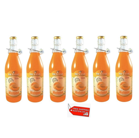 6x Bevida Sciroppo di Melone Melon Syrup Glass Bottle 1Lt - Italian Gourmet UK